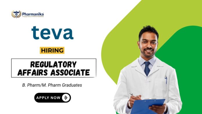 Pharma Job at Teva Pharmaceuticals Apply Now for the Regulatory Affairs Associate Position