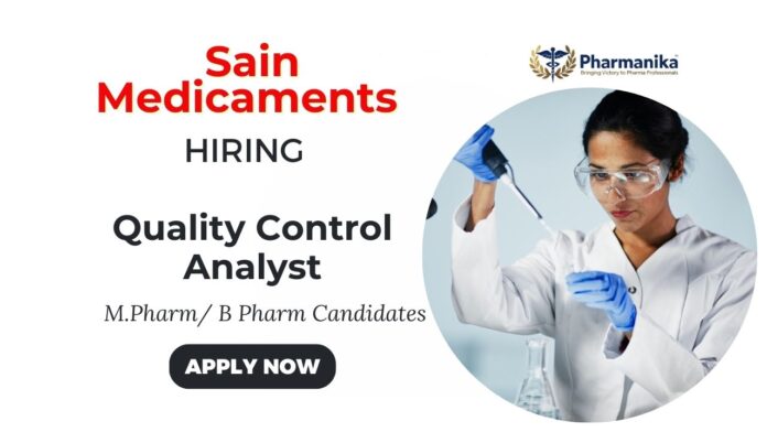 BPharma & MPharma Job Openings at Sain Medicaments