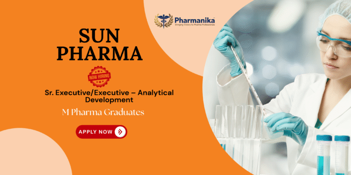 Analytical Job at Sun Pharma M Pharma Graduates can Apply Analytical Job at Sun Pharma | M Pharma Graduates can Apply
