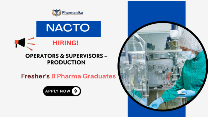 B Pharma Fresher Job at NATCO For Production Operator Role (1) B Pharma Fresher Job at NATCO | For Production Operator Role
