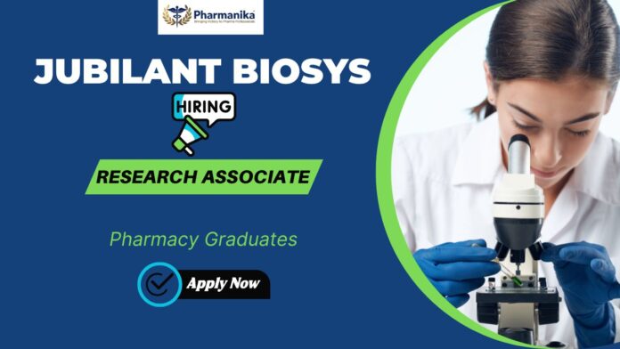 Jubilant Biosys careers – Research Jobs, Regulatory Affairs Job, and Pharmacy Job opportunities in Bengaluru