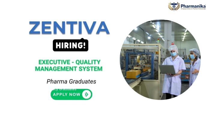 Executive Quality Control Jobs at Zentiva Ankleshwar – B Pharm Jobs and Pharma Jobs in India