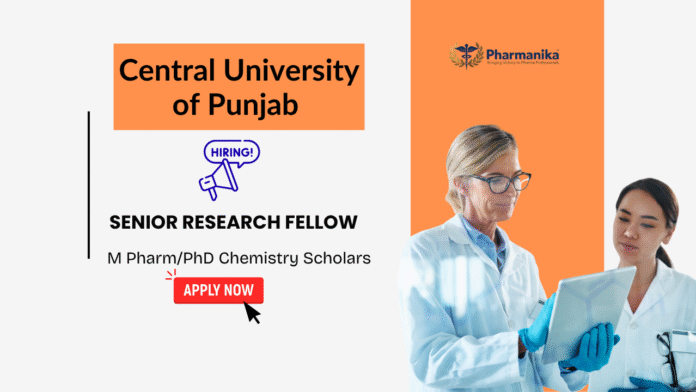 Central University of Punjab Invites Chemistry Scholars For Senior Research Fellow Position Central University of Punjab Invites Chemistry Scholars | For Senior Research Fellow Position