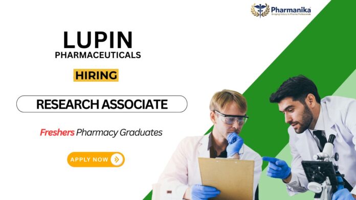 Freshers Pharmacy Job at Lupin Apply Now for the Research Associate Position Freshers Pharmacy Job at Lupin Apply Now for the Research Associate Position