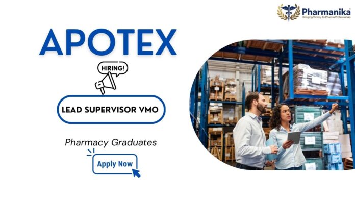 Lead Supervisor VMO at Apotex India | Quality Control Jobs | Pharma Jobs in Bangalore | B Pharm Jobs