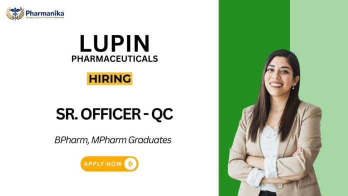 Quality Control Job at Lupin BPharm Graduates Apply Now for the Senior Officer Role (1) Quality Control Job at Lupin BPharm Graduates Apply Now for the Senior Officer Role (1)