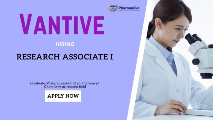 Research Associate I Research Associate Jobs: Vantive is Hiring in Bengaluru | Apply Now for Pharma Jobs