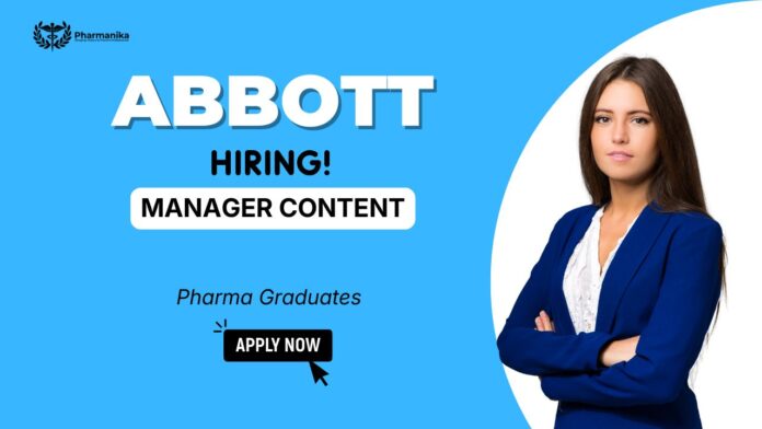 Abbott Careers – Manager Medico Marketing Content Writer role in Mumbai for experienced professionals seeking Healthcare Jobs