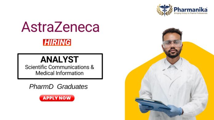 Analyst Job at Astrazeneca PharmD Graduates Apply Now