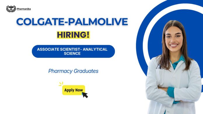 Associate Scientist at Colgate-Palmolive working in an analytical laboratory — highlighting Analytical Jobs, Colgate-Palmolive careers, and Scientist jobs