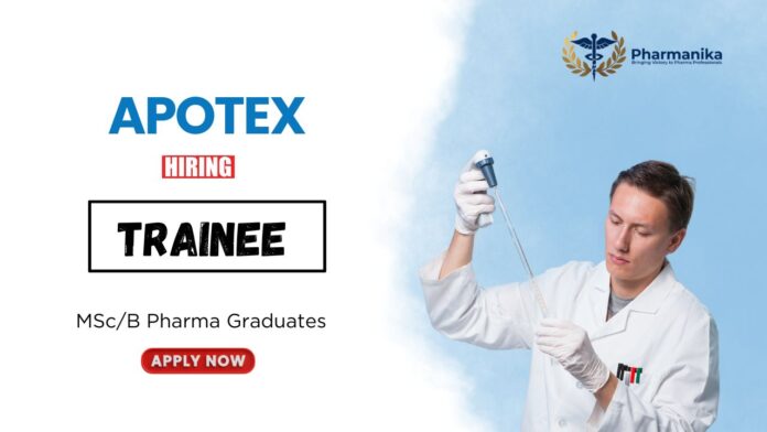BPharm Job at Apotex Apply Now for the Trainee, Quality Control Role