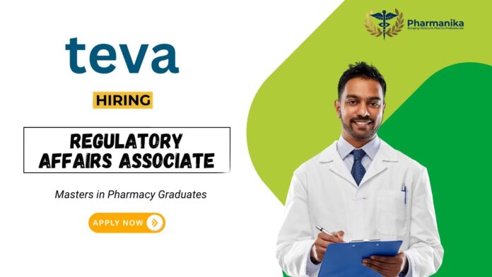 Regulatory Affairs Job at Teva Pharmaceuticals | Pharmacy Graduates Apply Now