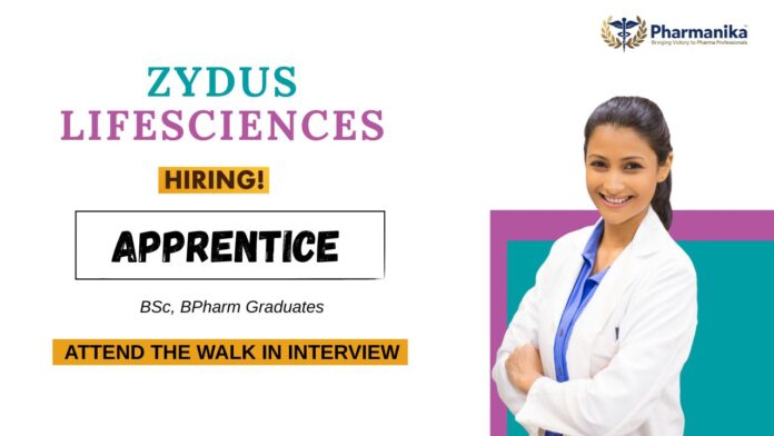 BPharm Job at Zydus Lifesciences Walk-In Interview for Multiple Positions (1)