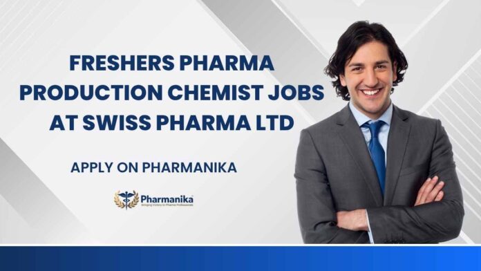 Freshers Pharma Production Chemist Jobs