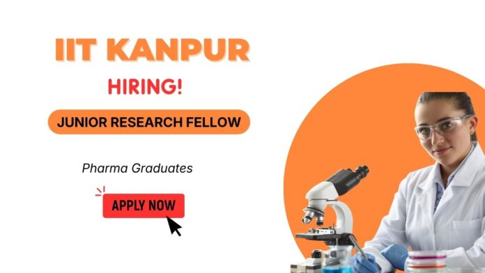 Junior Research Fellowship announcement at IIT Kanpur highlighting Research Jobs, IIT Kanpur Jobs, and GATE Qualified Jobs for Chemistry project positions