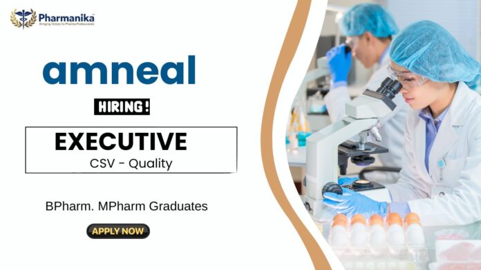 Executive Job at Amneal Pharma Graduates Apply Now