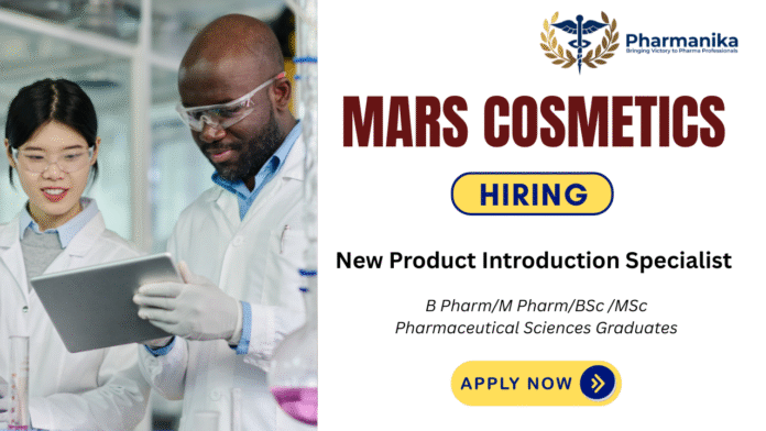 New Product Development Specialist Job at MARS Cosmetics New Delhi, b pharma jobs, M Pharm jobs