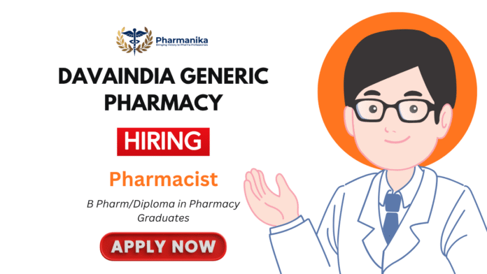 Pharmacist Job at Davaindia Generic Pharmacy,Pharmacy job,b pharma jobs