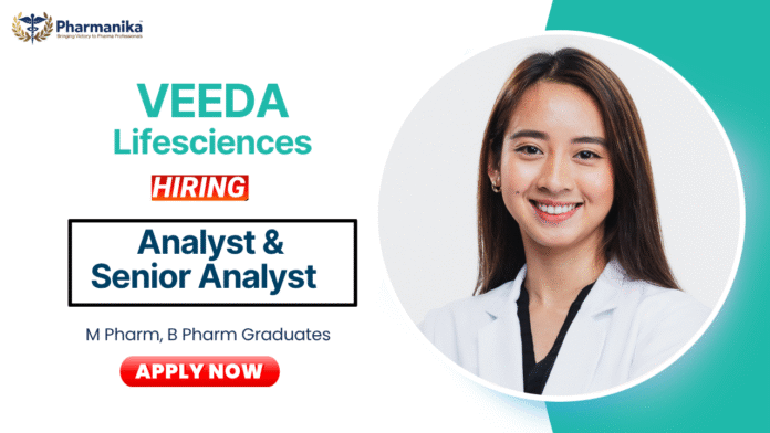 Pharmacy Job at Veeda Lifesciences Freshers Attend the Walk-In Interview