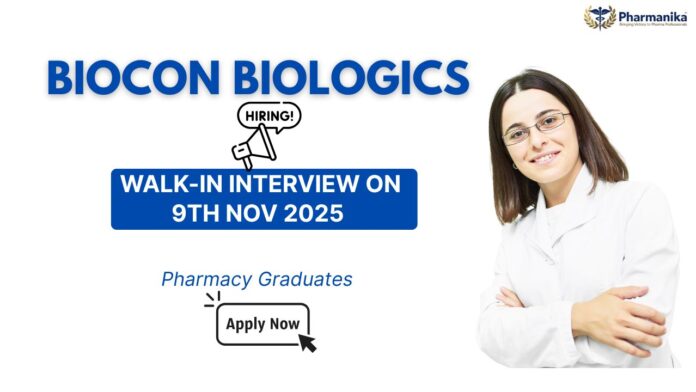 Biocon Careers Walk-In Interview for Pharma Jobs in Hyderabad and Manufacturing Jobs