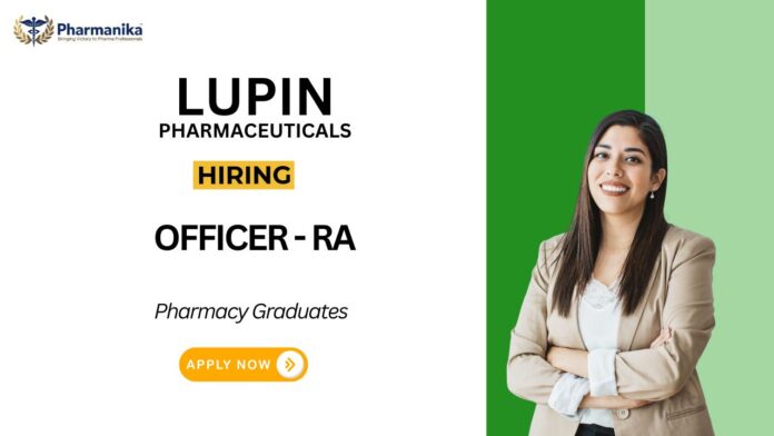 Officer Job at Lupin | Pharma Freshers Apply Now