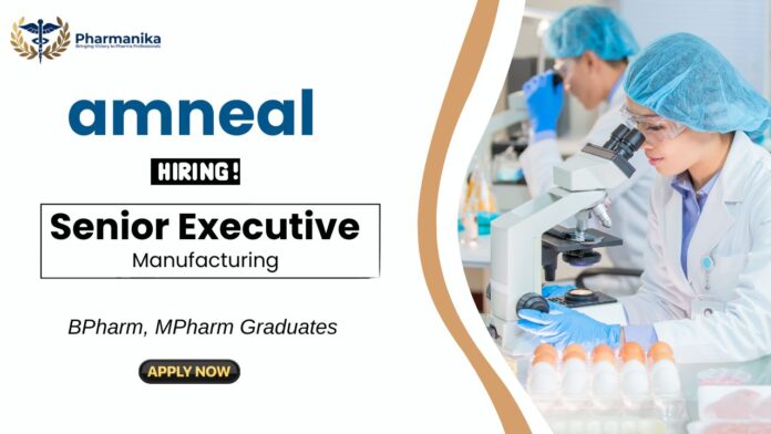 Pharma Job at Amneal | Apply Now for the Senior Executive Role