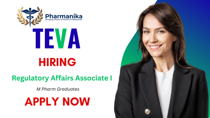Regulatory Affairs Associate I Job at Teva Pharmaceuticals ,M Pharma jobs,Teva careers