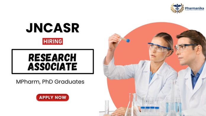 Research Associate Job at JNCASR MPharm Graduates Apply Now