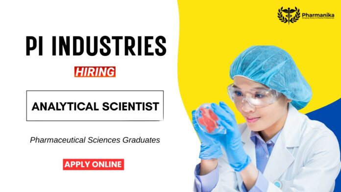 Pharmaceutical Science Job at PI Health Sciences |  Apply Now for Scientist Position