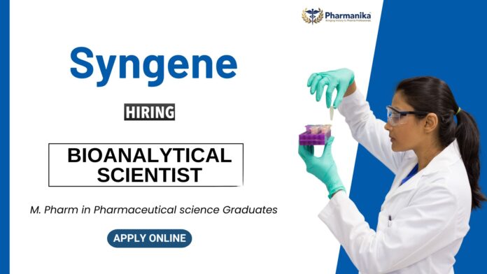 Scientist Job at Syngene MPharm Graduates Apply Now
