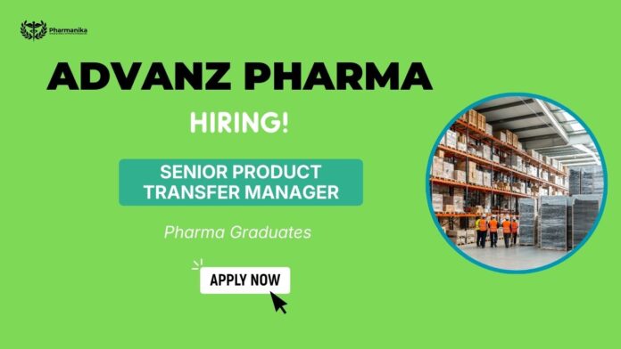 Senior Product Transfer Manager – Pharma Jobs in Mumbai Pharma Careers