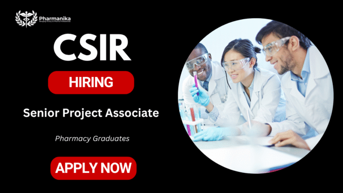 Senior Project Associate Job at CSIR-IICB ,csir vacancies,Pharmacy job