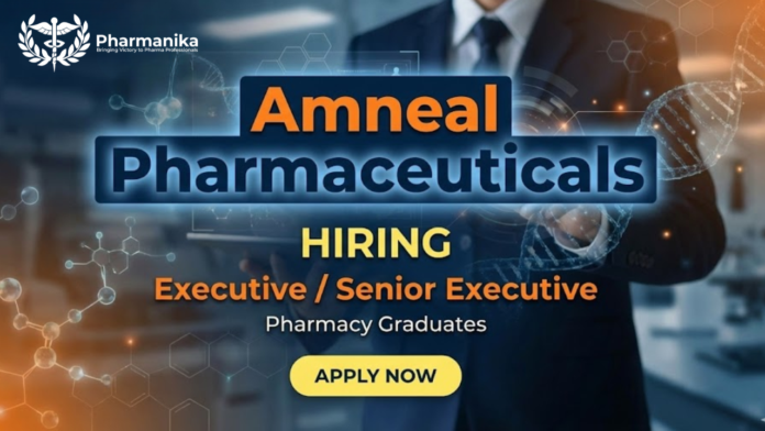 ExecutiveSenior Executive for Injectable Formulation Development Job At Amneal , Pharmaceutical science jobs,Pharmacy Careers