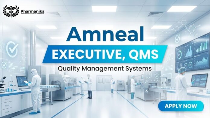 Executive Job at Amneal | BPharm Graduates Apply Now