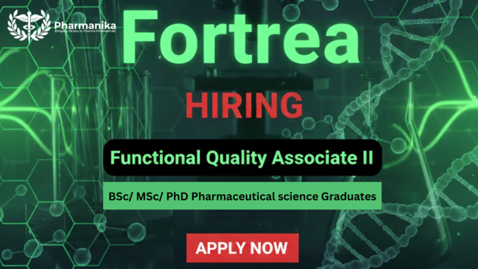 Functional Quality Associate II Job At Fortrea , Pharmacy Jobs, Pharmacy Careers