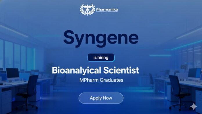 MPharm Job at Syngene | Apply Now for the Bioanalytical Scientist