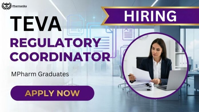 MPharm Job at Teva Pharmaceuticals | Apply Now for the Regulatory Coordinator Role
