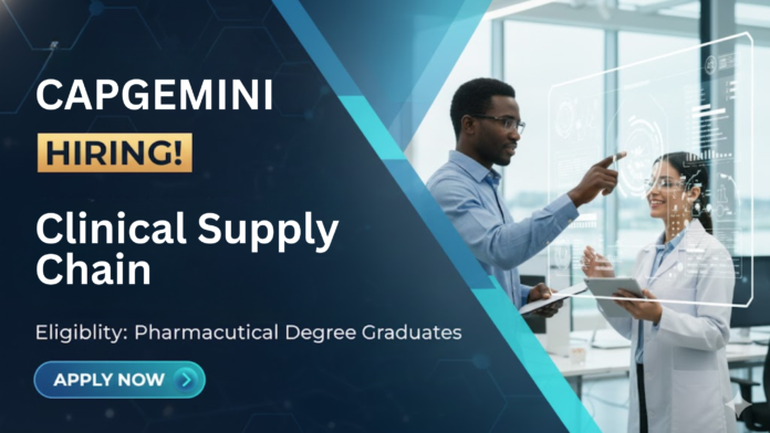 Pharma Job at Capgemini | Apply Now for the Global Study Supply Support Role