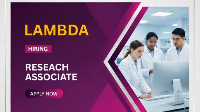 Research Associate Job at Lambda Therapeutics | Pharma Graduates Apply Now