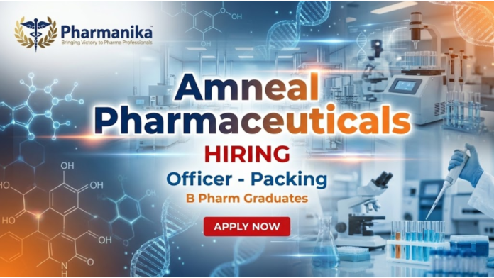 Officer Autoclave Job At Amneal Pharmaceuticals ,B pharma jobs, Pharmacy jobs