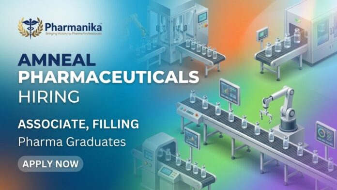 Pharma jobs in Hyderabad – Associate Filling role at Amneal Careers aseptic manufacturing facility