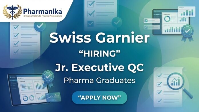 QC jobs and Pharma jobs – Jr. Executive QC at Swiss Garnier, Mehatpur, HP