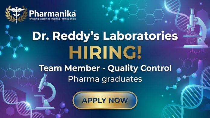 Quality Control Jobs at Dr Reddy's Careers in Pharmaceutical Laboratory