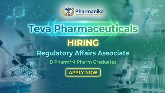 Regulatory Affairs Associate I Job At Teva Pharmaceuticals ,B pharma jobs,M Pharma jobs