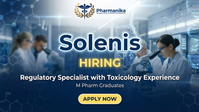 Regulatory Specialist with Toxicology Experience Job At Solenis ,M Pharma jobs, Solenis career