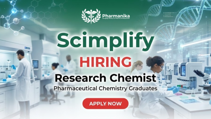 Research Chemist – Analytical R&D Job at Scimplify ,Pharmacy Jobs, Pharmacy Careers