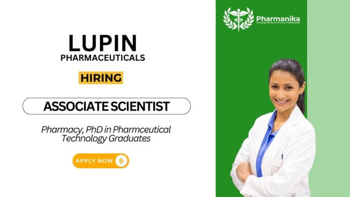 Scientist Job at Lupin Pharma Graduates Apply Now