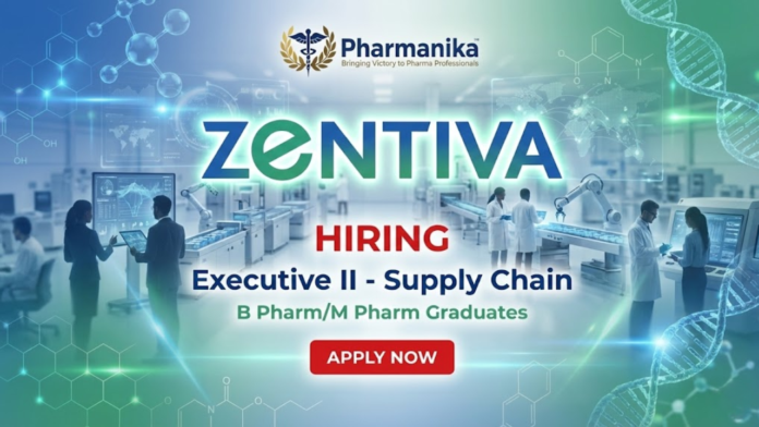 Senior Executive Supply Chain Job at Zentiva ,B pharma jobs,M Pharma jobs