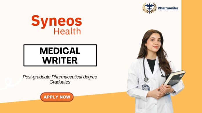 Medical Writer Job at Syneos | Pharma Graduates Apply Now