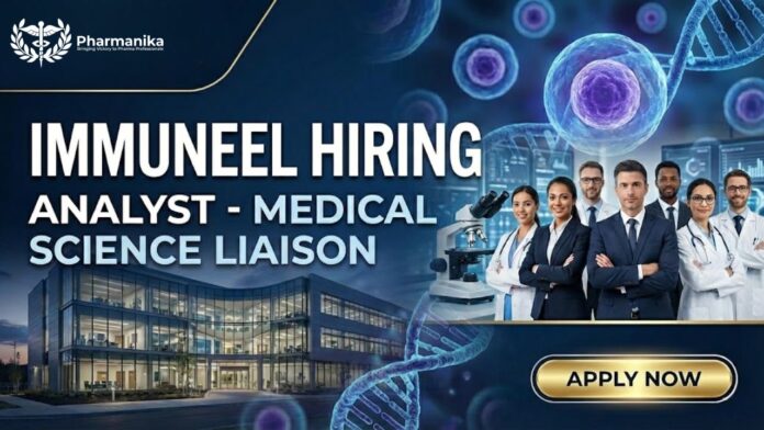 Medical Scientific Liaison Job at Immuneel Therapeutics | PharmD Graduates Apply Now